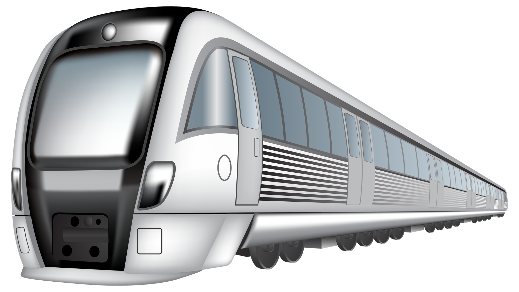 Bullet Train Png Photo (black, silver, white)