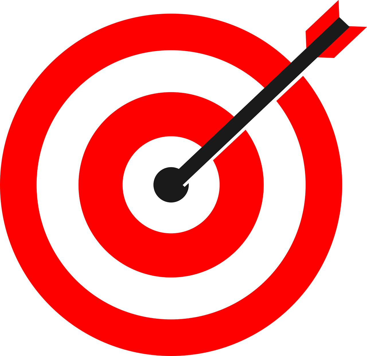 Bullseye Png Isolated File (white, black, red)