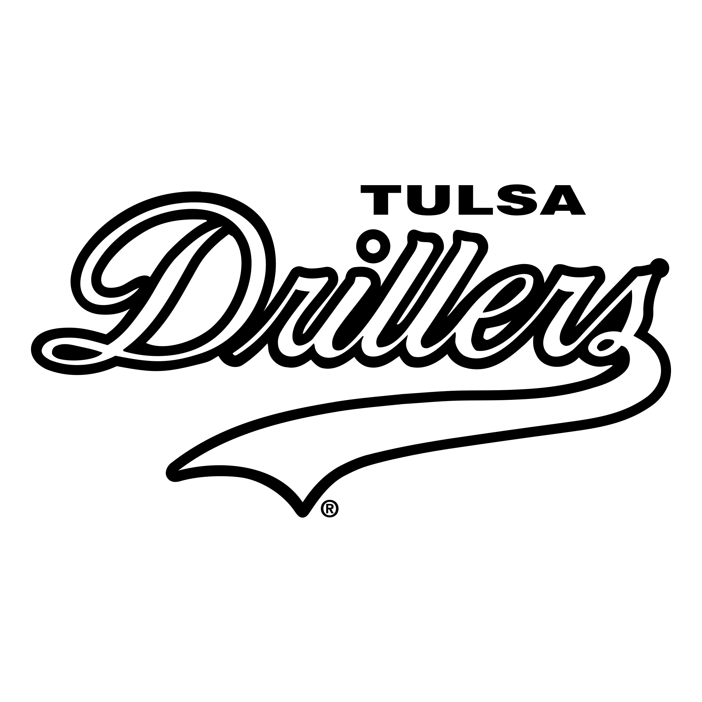 Tulsa Drillers Png Hd (black, silver, white)