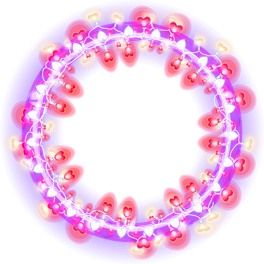 Multicolored Circle Glow Light Effect Png File (violet, black)