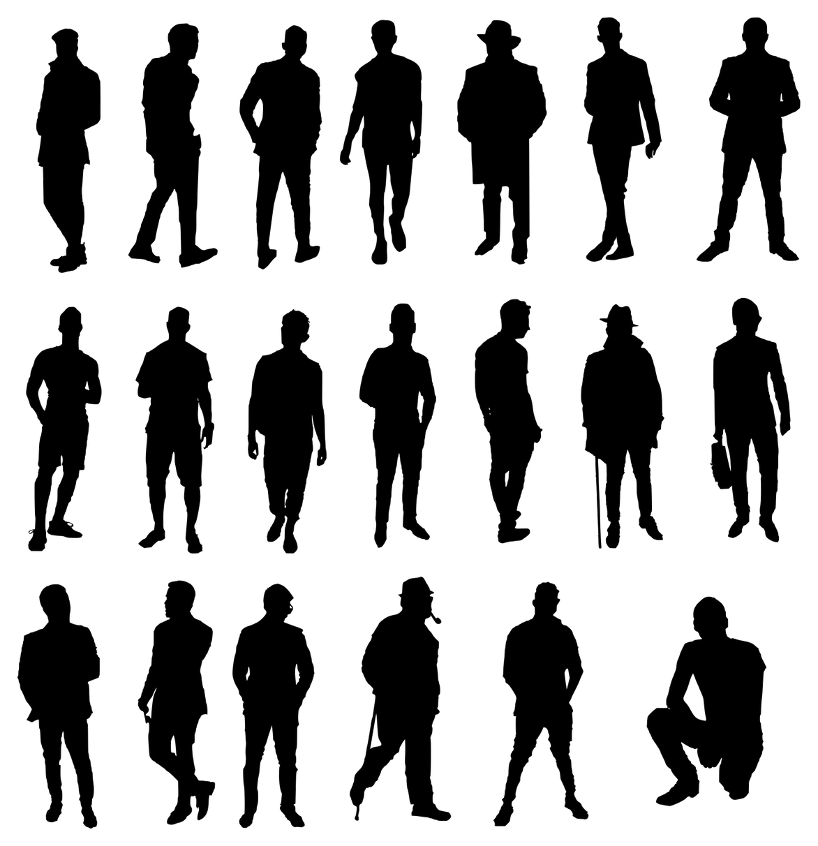 Human Png Photos (black)