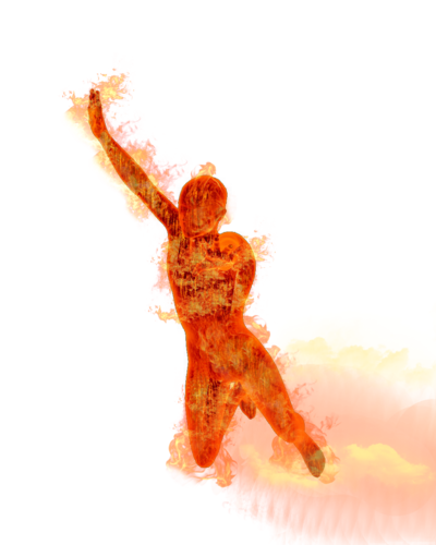 Human Torch Png Image (white, chocolate)