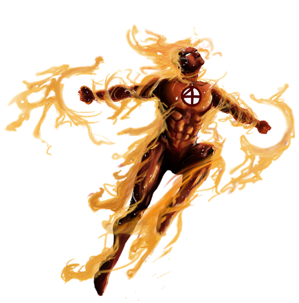 Human Torch Png Photos (white, black)