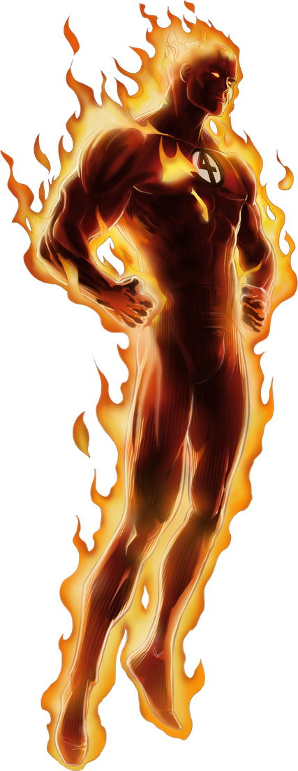 Human Torch Png Pic (black)