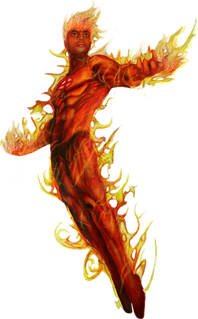 Human Torch Png Picture (black)