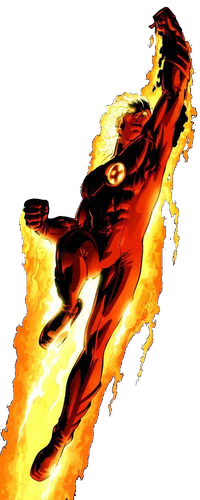 Human Torch Png Transparent Picture (black)