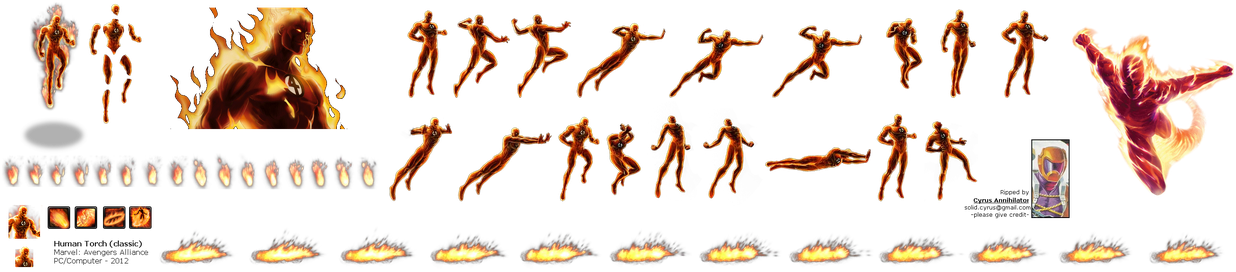 Human Torch Png Transparent (black)