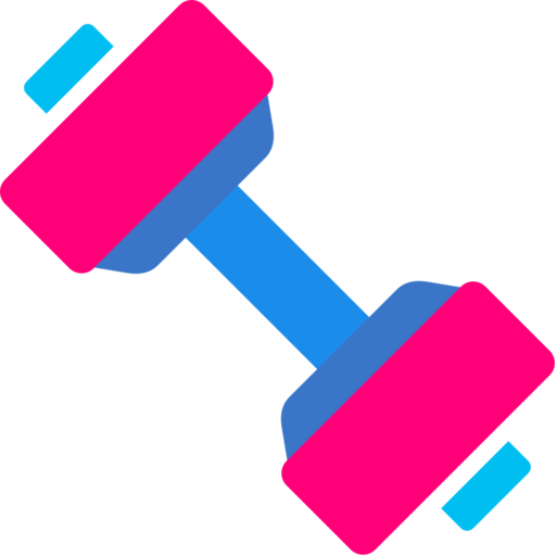 Dumbbell Free Png Icon Download (teal, purple, black, greenish blue, red)