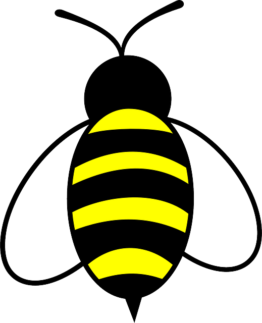 Bumble Bee Trail Drawing Png (white, lavender, black, yellow)