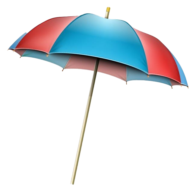 Summer Beach Umbrella Png Hd (greenish blue, white)