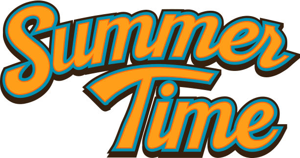 Summertime Transparent Png (black, orange, lavender, white)