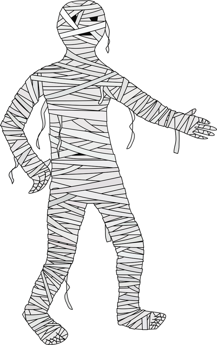 Mummy Png Image (silver, black)