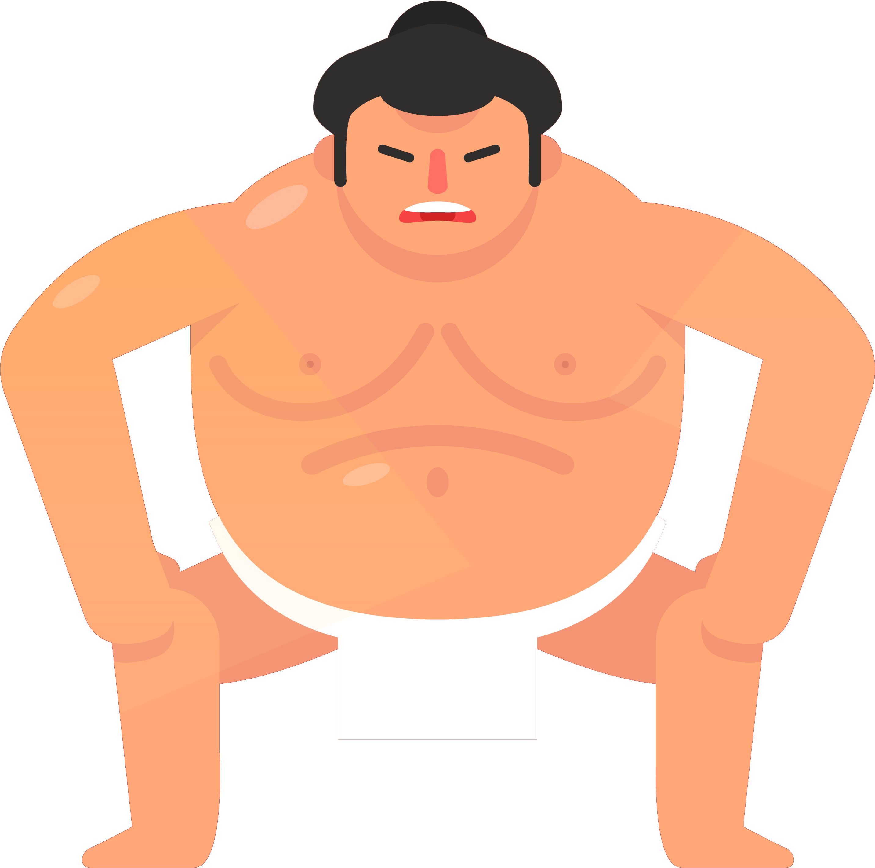 Sumo Fat Png File (black, salmon, white)