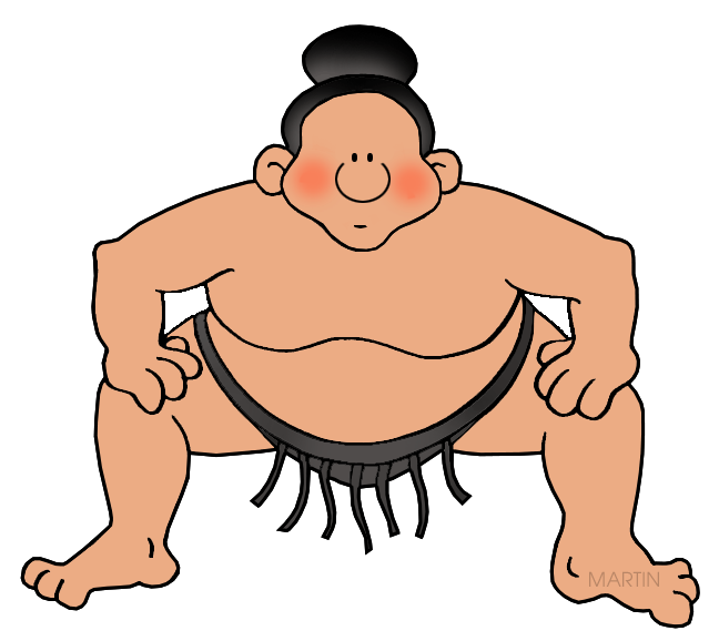 Sumo Fat Png (black, salmon)