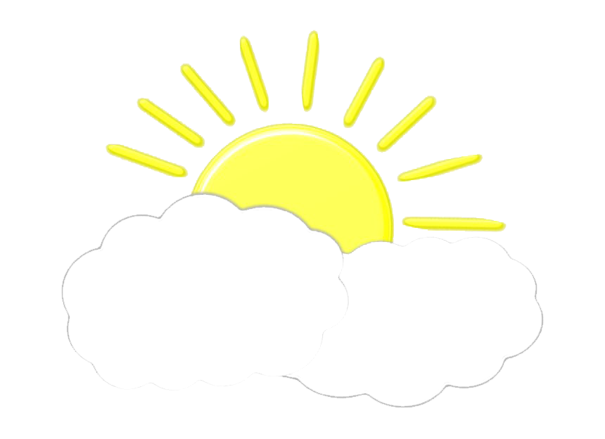 Sun And Cloud Png Clipart (yellow, white)