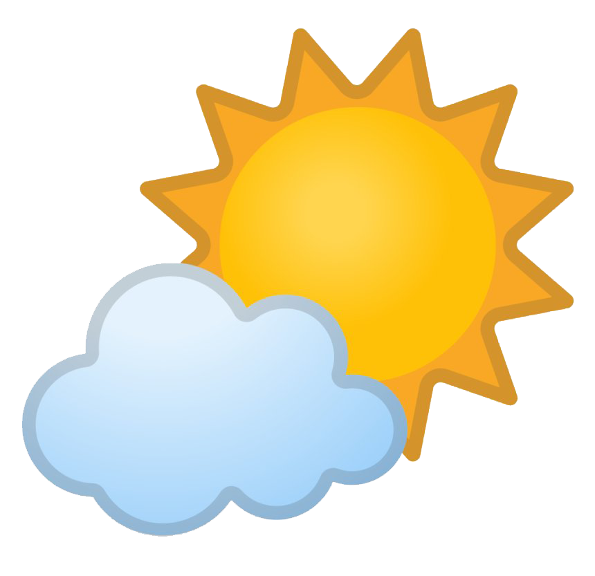 Sun And Cloud Png Picture (gold, lavender, orange, white)