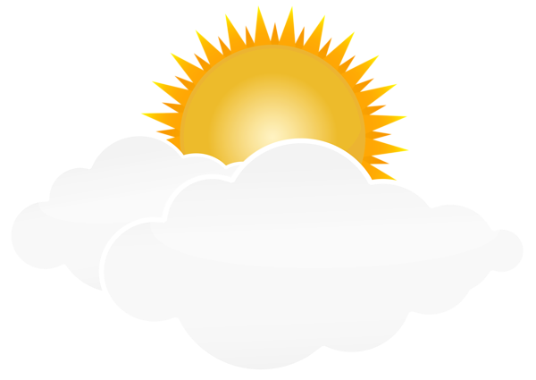 Sun And Cloud Transparent Images Png (black, orange, lavender, white)