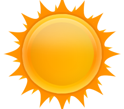 Sun Download Png 256X225 (black, orange)