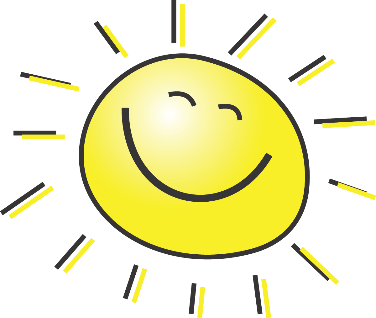 Sun Png File (gray, white, yellow, black, lavender)