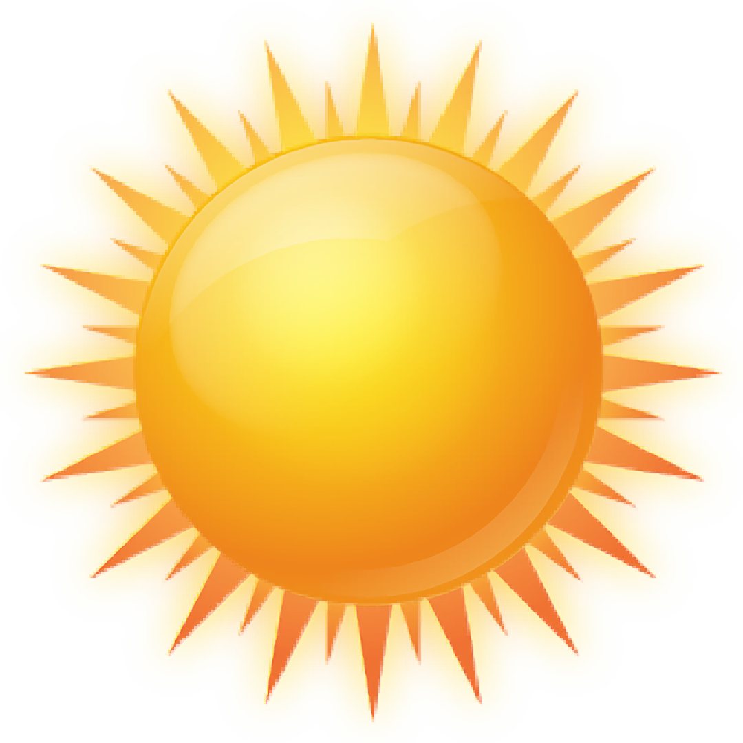 Sun Png Image (gold, black, white)