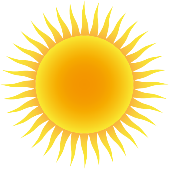 Sun Png Picture (gold, orange, white)