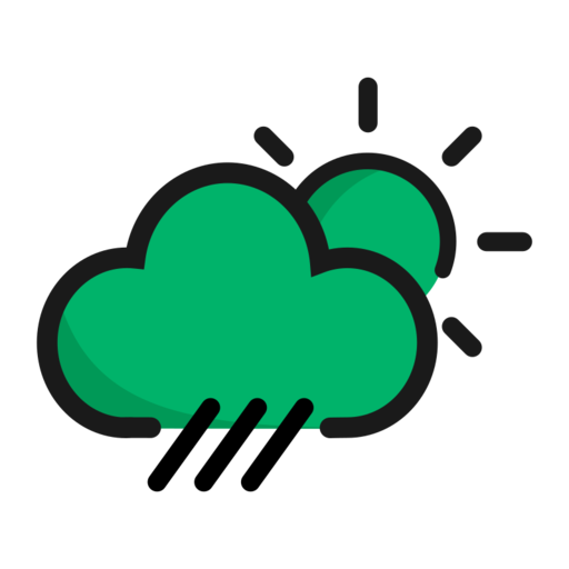 Sun Rain Free Png Icon Download (black, teal)