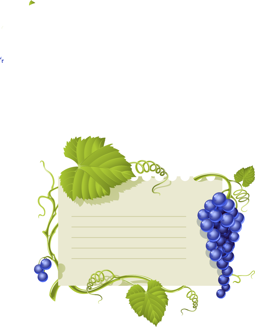 Bunch Grape Vine Leaf Png File (white, beige)