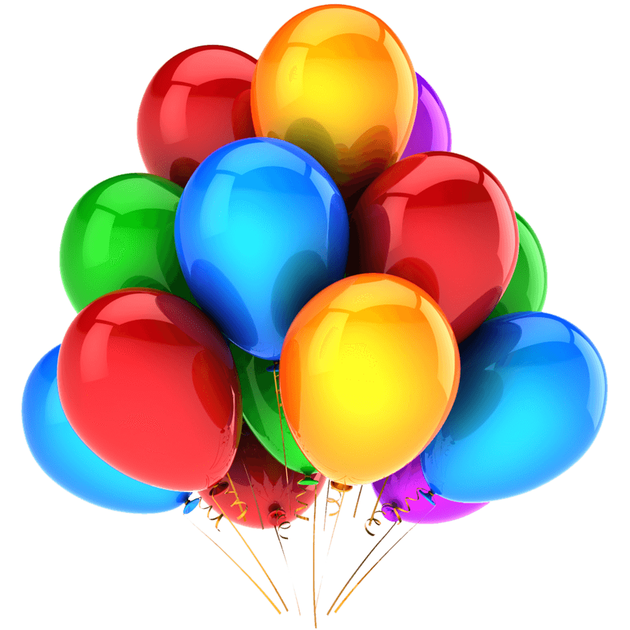 Bunch Of Balloons Png Image (greenish blue, black, chocolate, yellow)