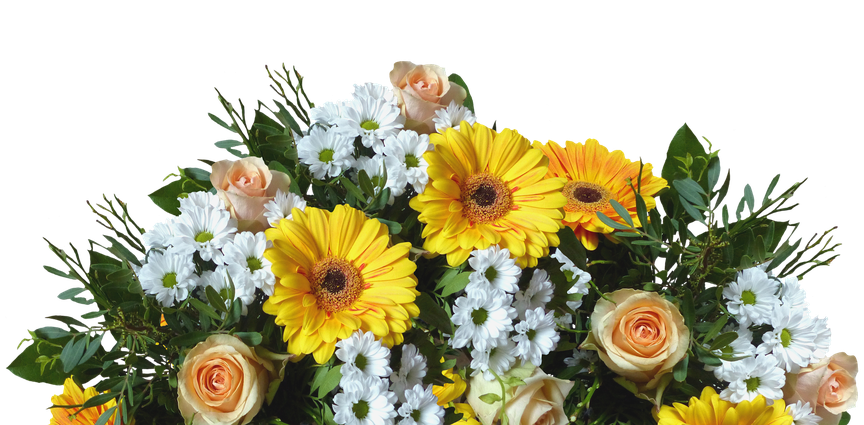 Funeral Flowers Bunch Transparent Png (black)