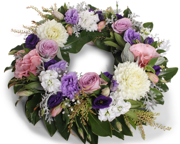 Funeral Flowers Png File (black, silver, lavender)