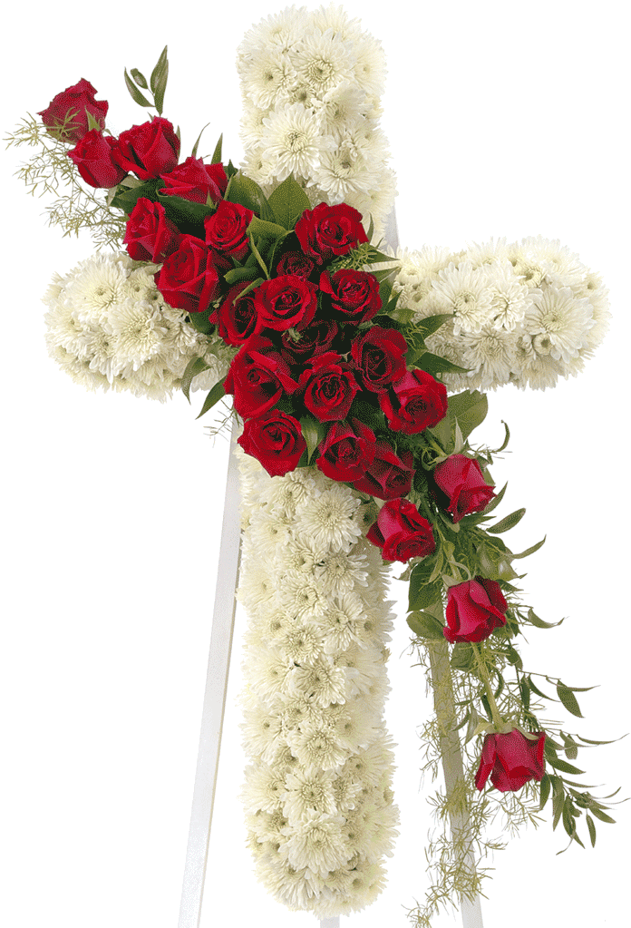 Funeral Flowers Png Transparent Image (black, white)