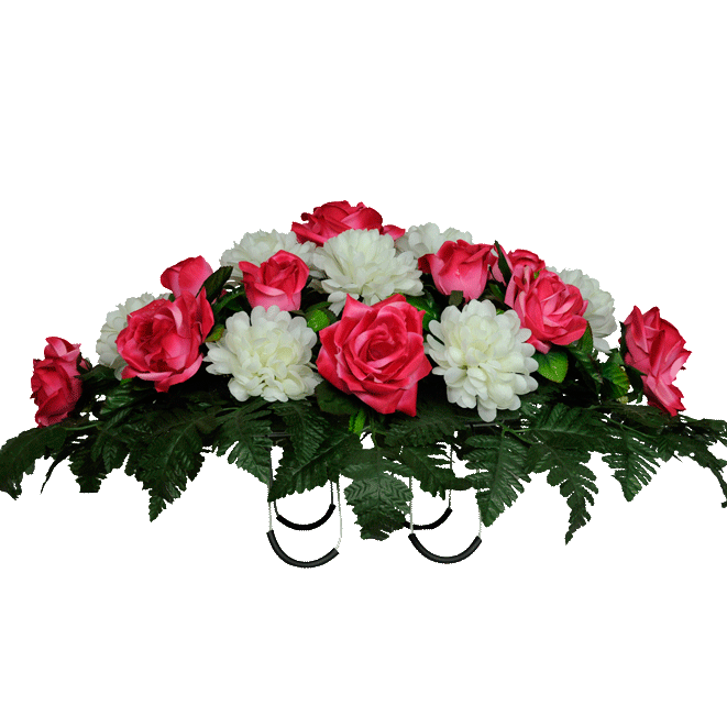 Funeral Flowers Transparent Background (black, lavender, white)