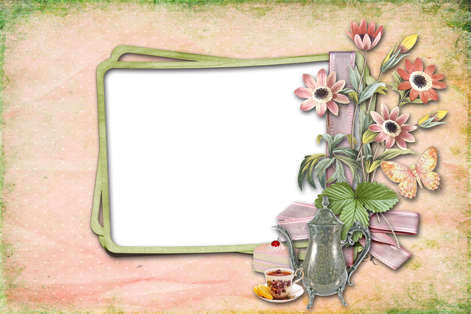 Funeral Frame Png File (black, pink)