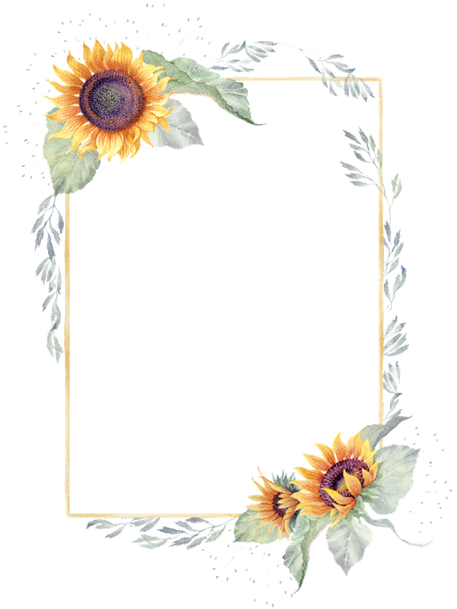 Sunflower Border Png Hd Isolated (black)