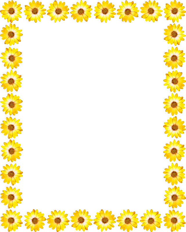 Sunflower Border Png Isolated Hd (black, gold)