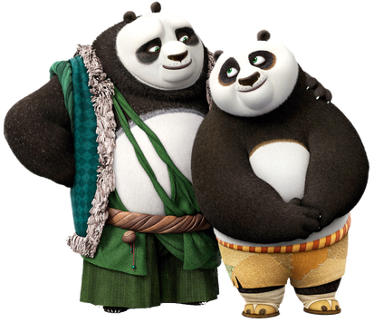 Kung Fu Panda Png Free Image (white, black)