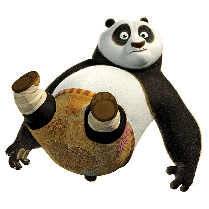 Kung Fu Panda Png Hd Quality (black)