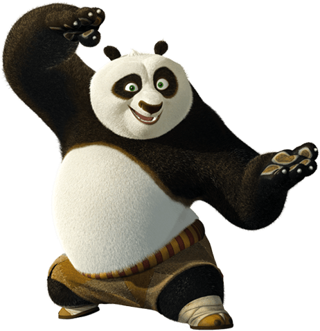 Kung Fu Panda Png Image Free Download (gray, black)