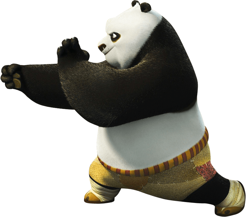 Kung Fu Panda Png Image Hd (black)