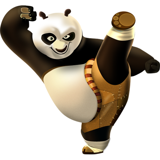 Kung Fu Panda Png Transparent Background (olive, silver, black, white, indigo)