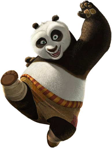 Kung Fu Panda Png Transparent File (black)