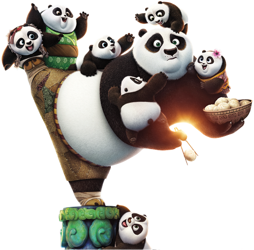 Kung Fu Panda Png Transparent Image (white, black)