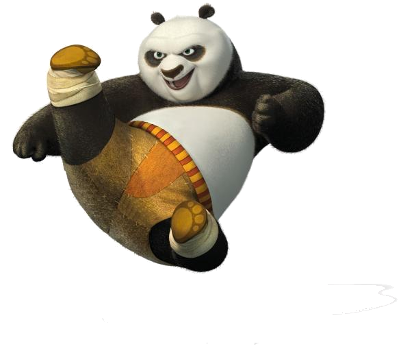 Kung Fu Panda Png Transparent (black)