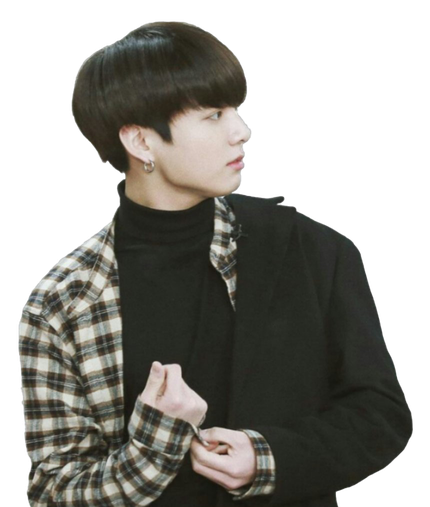 Jungkook Transparent Background (black)