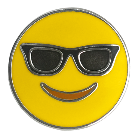 Sunglasses Emoji Png File (black, gold)