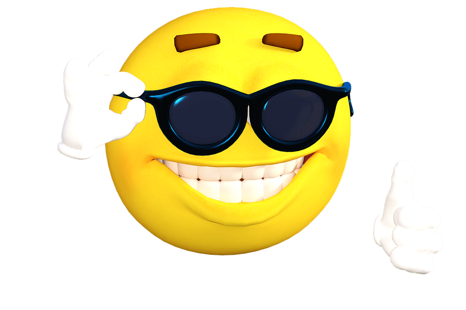 Sunglasses Emoji Png Image Free Download (yellow, black, gray, white)