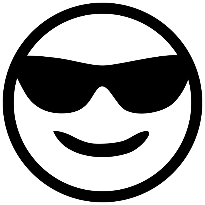 Sunglasses Emoji Png Transparent Images (black, gray, lavender, white)