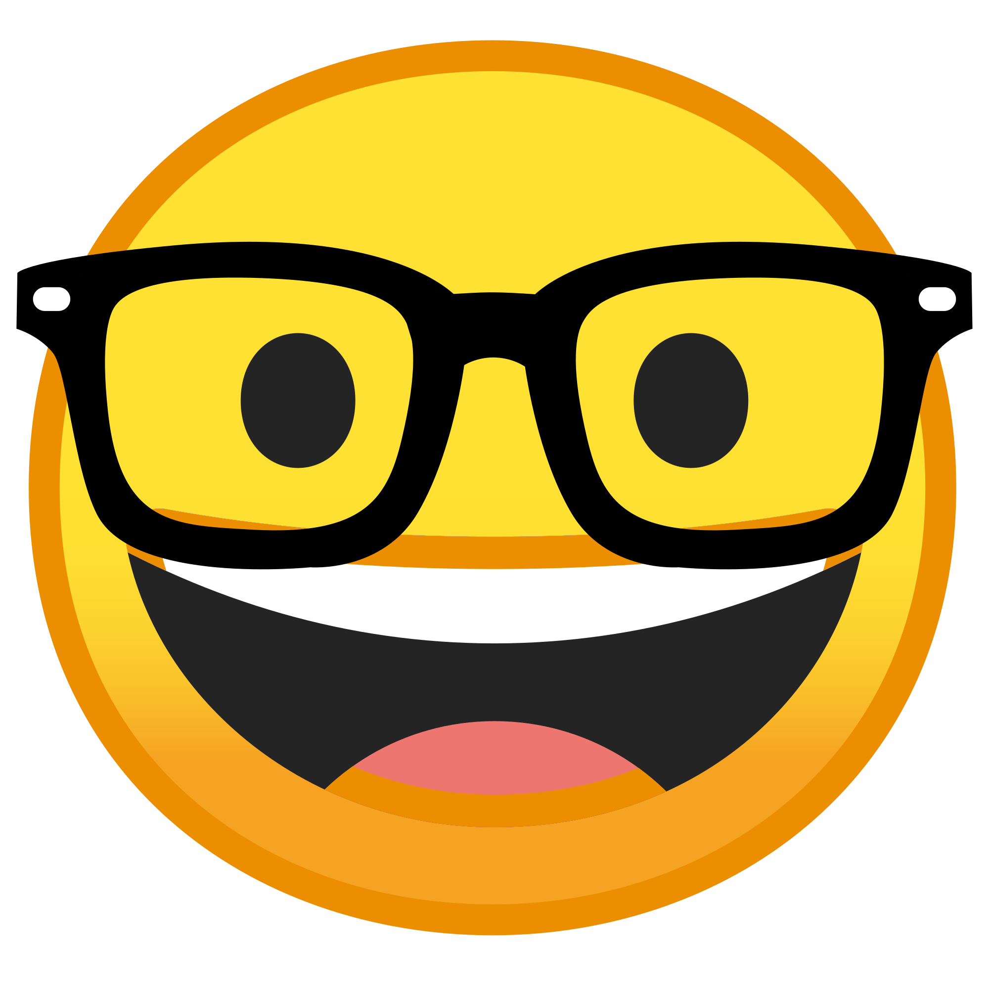 Sunglasses Emoji Png Transparent Photo (black, gold, salmon, white, orange)