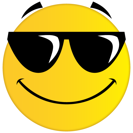 Sunglasses Emoji Png Transparent (black, white, gold)