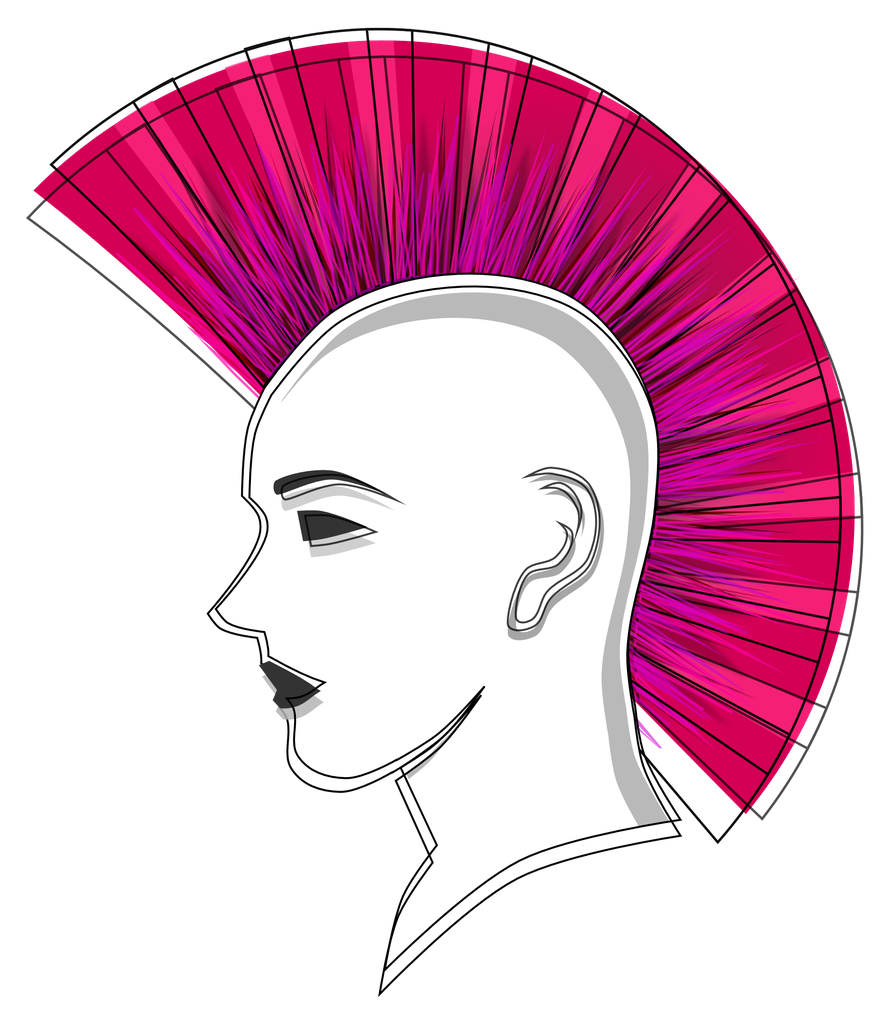 Punk Rock Png Transparent Picture (lavender, red, black, silver, white)